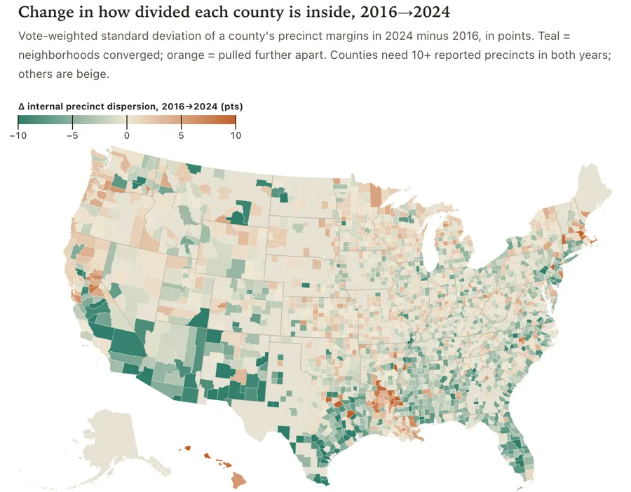 Where precinct margins spread out
